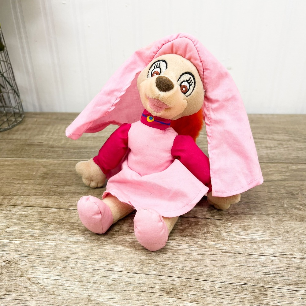 Disney Robin Hood Maid Marian Plush Doll Vintage Pink Dress 8 Inch Soft Toy
